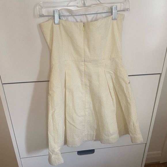 Lilly Pulitzer Yellow Seersucker Strapless Dress - Picture 2 of 4